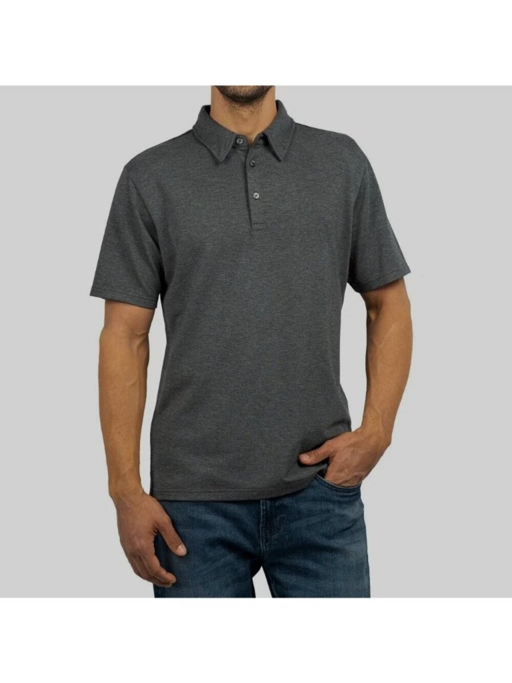 NWT Mack Weldon Men's XL Breeze Polo Shirt Lightweight 4-Way Stretch Black
